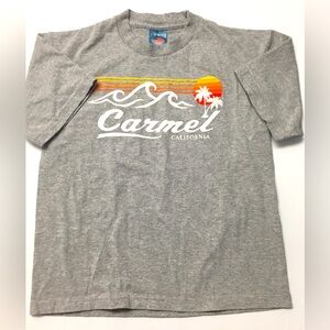 Girls Carmel California 100% Cotton Short Sleeve T-Shirt Size 10/12 Gray